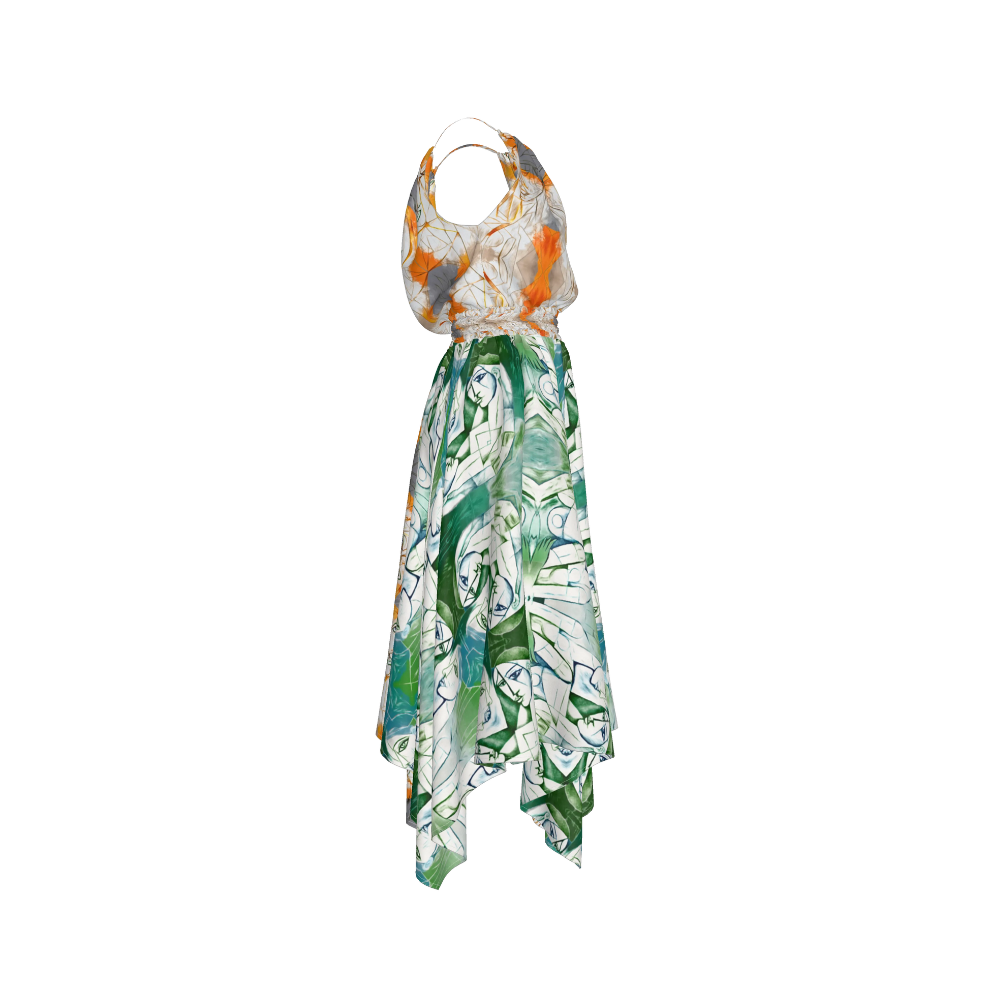 Rani Blouson Silk Dress