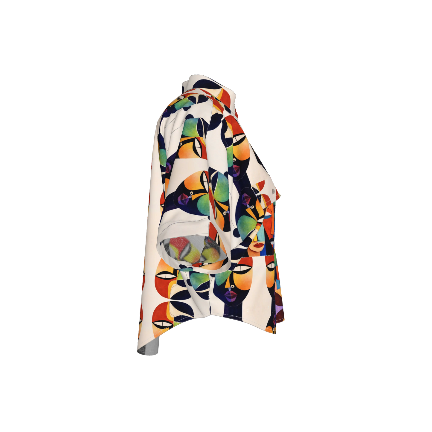Mwezi Cropped Kimono Sleeve Shirt